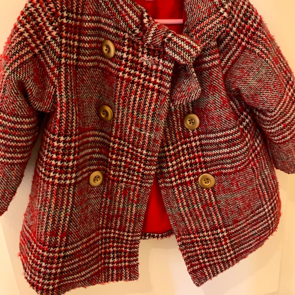 Plaid Pea coat